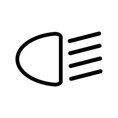 ön araba ışıkları simge logo vektör tasarım şablonu