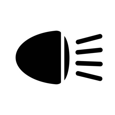 ön araba ışıkları simge logo vektör tasarım şablonu