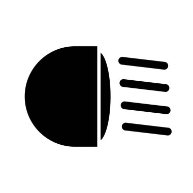 ön araba ışıkları simge logo vektör tasarım şablonu