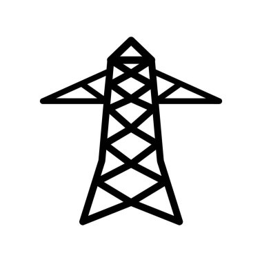 güç direği simgesi logo vektör tasarım şablonu