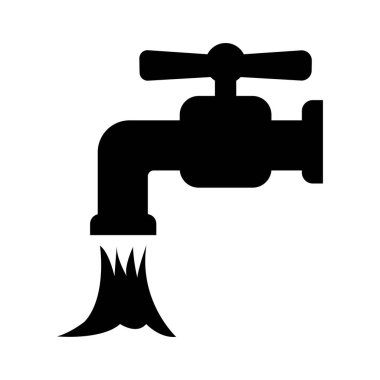 musluk simgesi vektör illüstrasyon tasarımı üzerine damlayan su