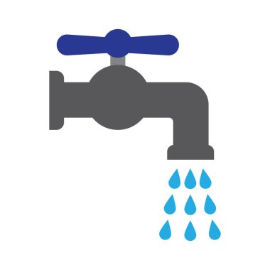 musluk simgesi vektör illüstrasyon tasarımı üzerine damlayan su