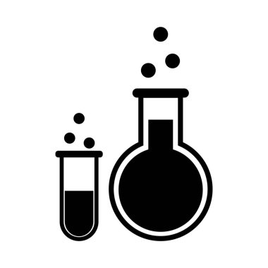 Kimya laboratuarı simgesi vektör illüstrasyon tasarımı