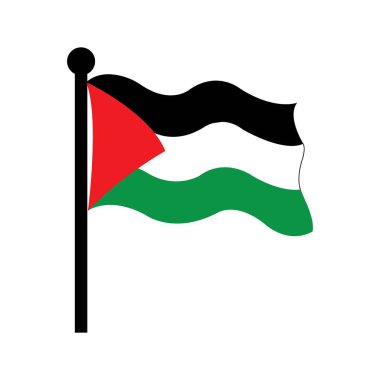 Filistin bayrak ikonu vektör illüstrasyon tasarımı