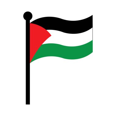 Filistin bayrak ikonu vektör illüstrasyon tasarımı