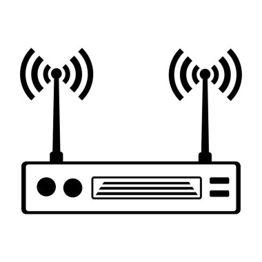 Wifi Router Icon Vektör Çizim Tasarımı