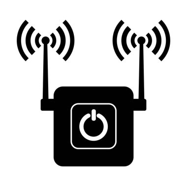 Wifi Router Icon Vektör Çizim Tasarımı