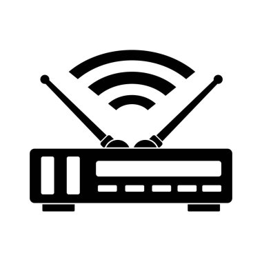 Wifi Router Icon Vektör Çizim Tasarımı
