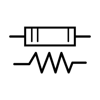 Elektrik direnci ikon vektör illüstrasyon tasarımı