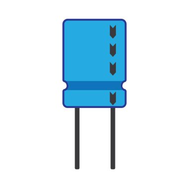 elektrik kapasitör simgesi vektör çizer tasarımı