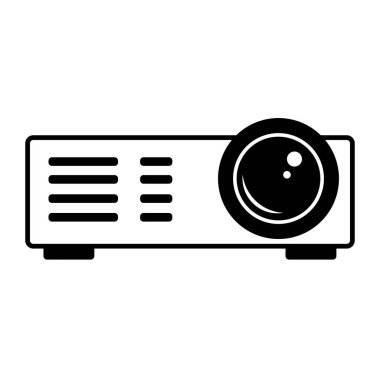 film projektörü ikon vektör çizer tasarımı