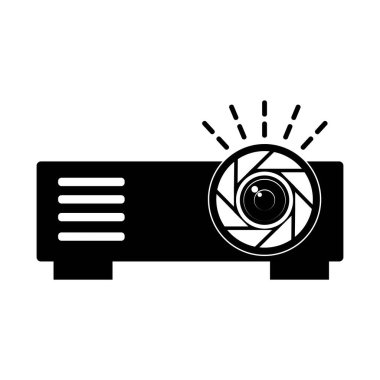 film projektörü ikon vektör çizer tasarımı