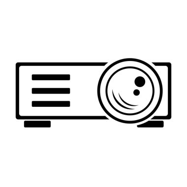 film projektörü ikon vektör çizer tasarımı