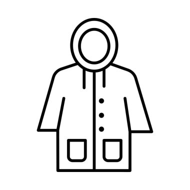 yağmurluk simgesi vektör illüstrasyon tasarımı