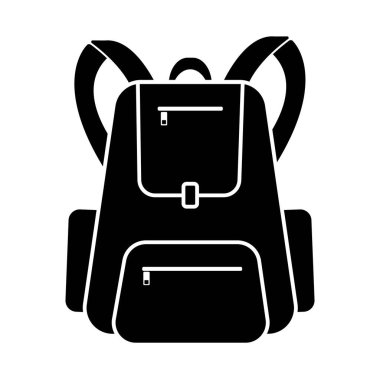 sırt çantası simgesi vektör çizim şablonu