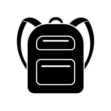 sırt çantası simgesi vektör çizim şablonu