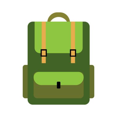 sırt çantası simgesi vektör çizim şablonu