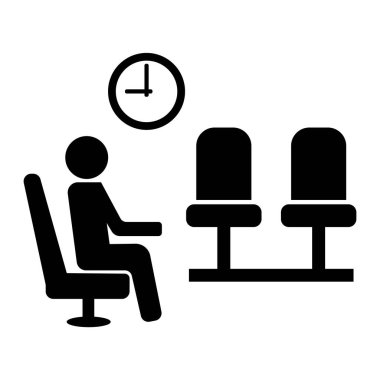 bekleme odası ikon vektör çizim şablonu