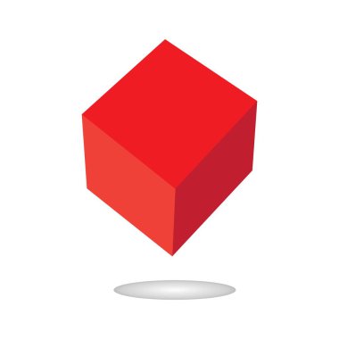 küp simgesi vektör çizim şablonu