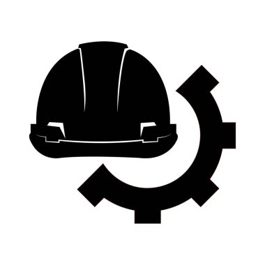 Kask projesi ikon vektör çizim şablonu