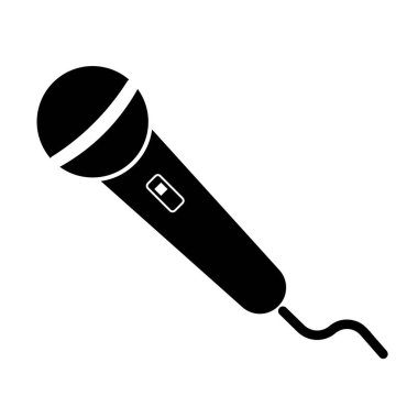 mikrofon simgesi vektör çizim şablonu