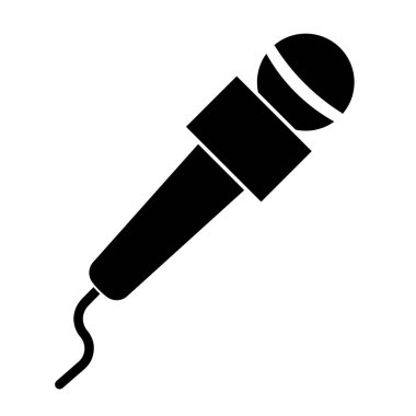 mikrofon simgesi vektör çizim şablonu