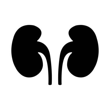 Böbrek simgesi vektör çizim şablonu