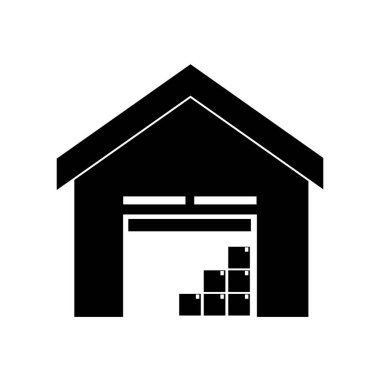 Depo simgesi vektör çizim şablonu