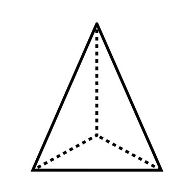 piramit üçgeni ikon vektör illüstrasyon tasarımı