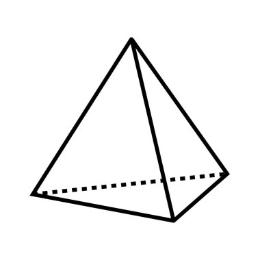 piramit üçgeni ikon vektör illüstrasyon tasarımı