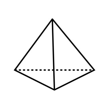 piramit üçgeni ikon vektör illüstrasyon tasarımı