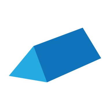 üçgen prizma simge vektör çizim şablonu