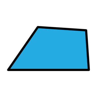 trapezoid simge vektör çizim şablonu
