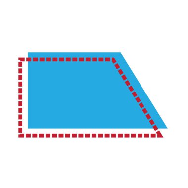 trapezoid icon vector illustration design template clipart