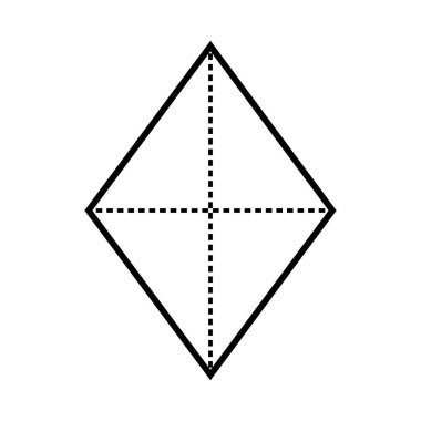 eşkenar dörtgen simge vektör çizim şablonu