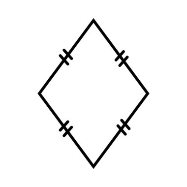 eşkenar dörtgen simge vektör çizim şablonu