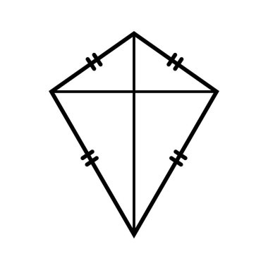 Uçurtma simgesi vektör çizim şablonu