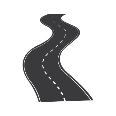 yol simgesi vektör çizim şablonunu döndürüyor