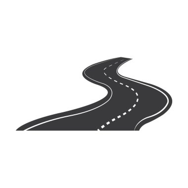 yol simgesi vektör çizim şablonunu döndürüyor