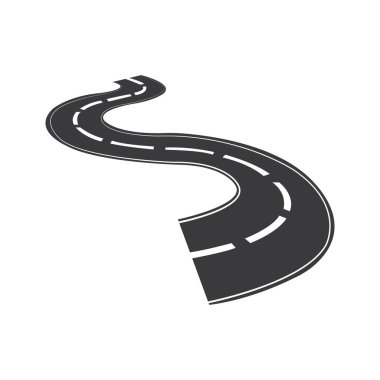 yol simgesi vektör çizim şablonunu döndürüyor