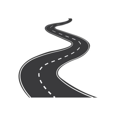yol simgesi vektör çizim şablonunu döndürüyor