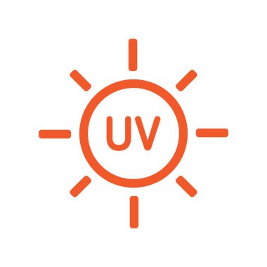 ultraviyole ışınlar ikon vektör çizim şablonu