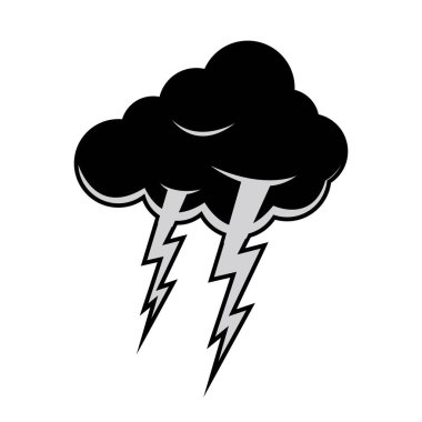 Şimşek fırtınası ikon vektör çizim şablonu