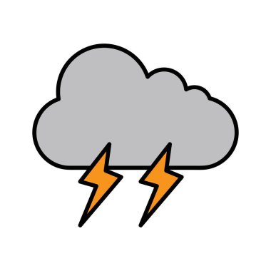 Şimşek fırtınası ikon vektör çizim şablonu