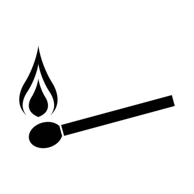 ahşap kibrit çöpü ikonu vektör çizim şablonu