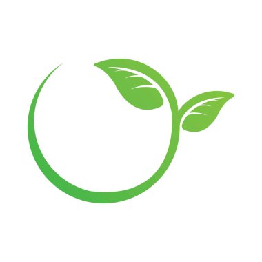 Yaprak dairesi ikon vektör çizim şablonu