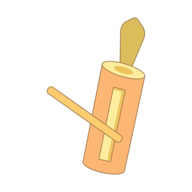 Kentongan geleneksel müzik enstrümanı ikon vektör çizim şablonu