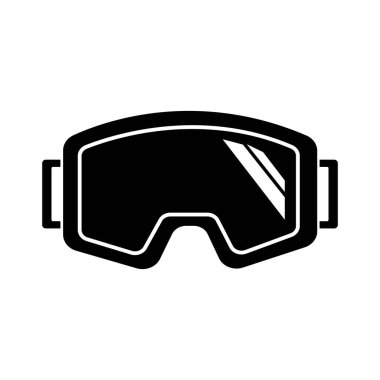 yüzme gözlüğü simgesi vektör çizim şablonu