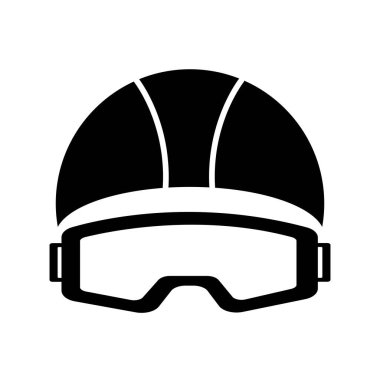 yüzme gözlüğü simgesi vektör çizim şablonu