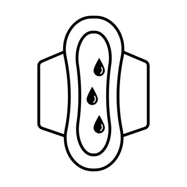 Kadın hijyenik peçeteleri ikon vektör illüstrasyon tasarım şablonu